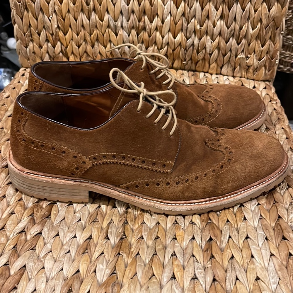 Millburn Tobacco Suede Wingtip Oxfords